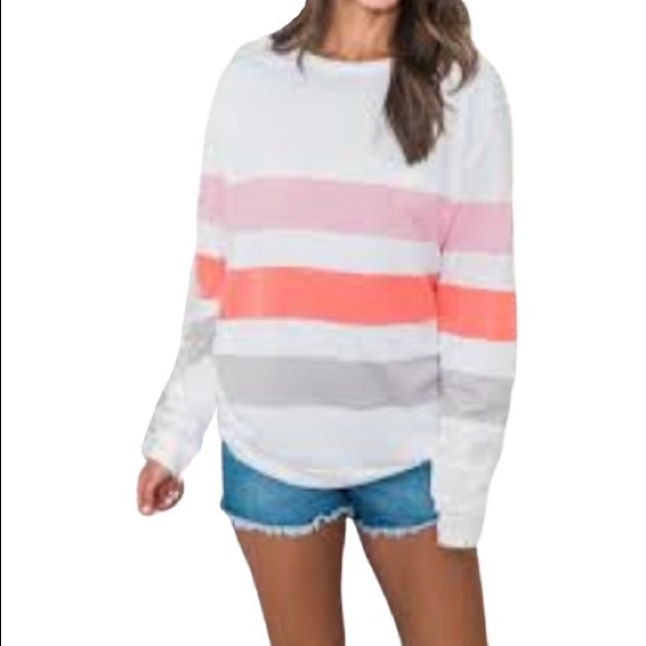 Fantastic fawn striped sweatshirt Clearance